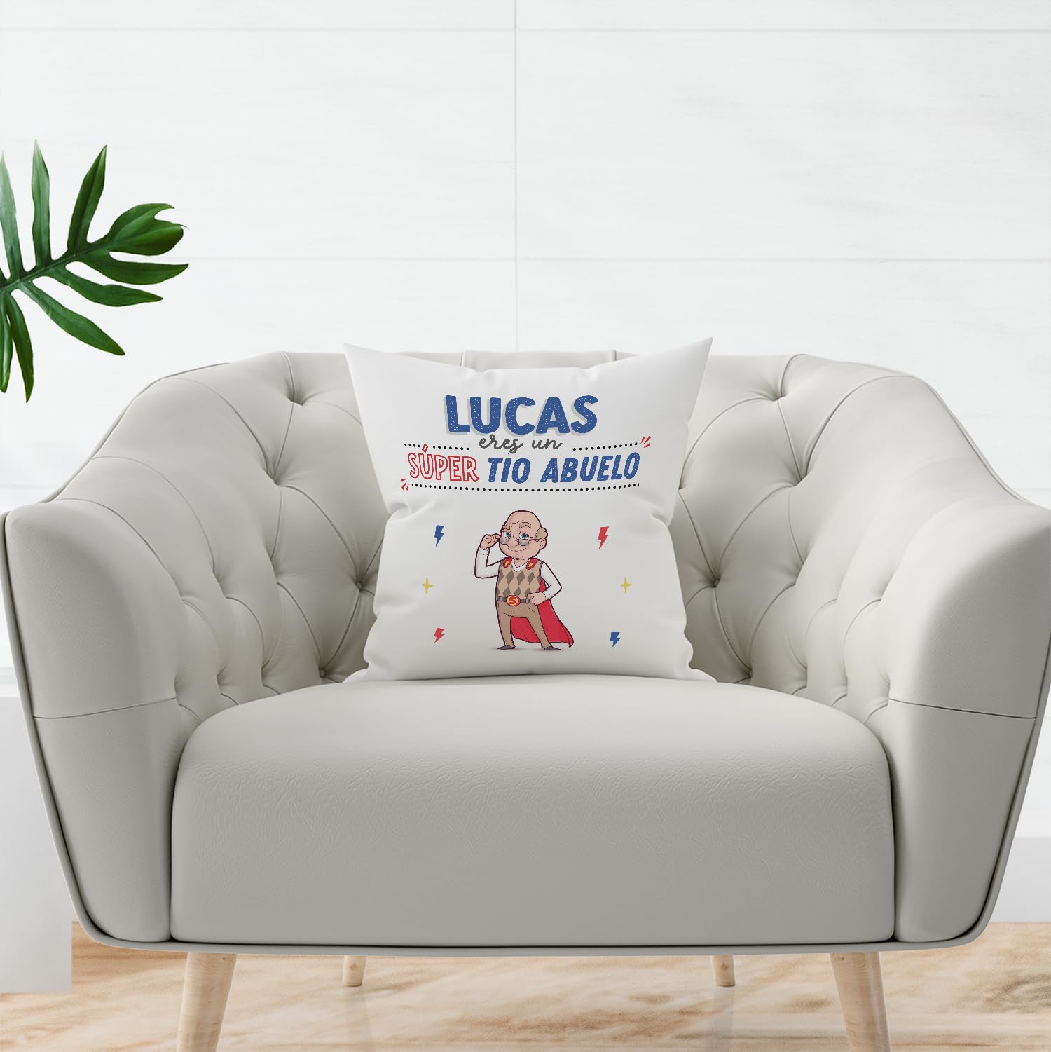 Regalos Para Madres Cojín Personalizable 40x40 Cm Para Abuelo