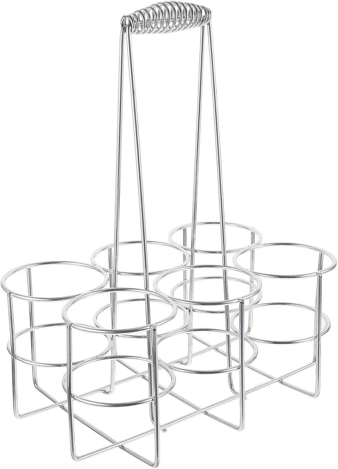 6 Slots Beer Can Holder Premium Iron Metal Can Rack Handle for Bar, Home, and Party Use