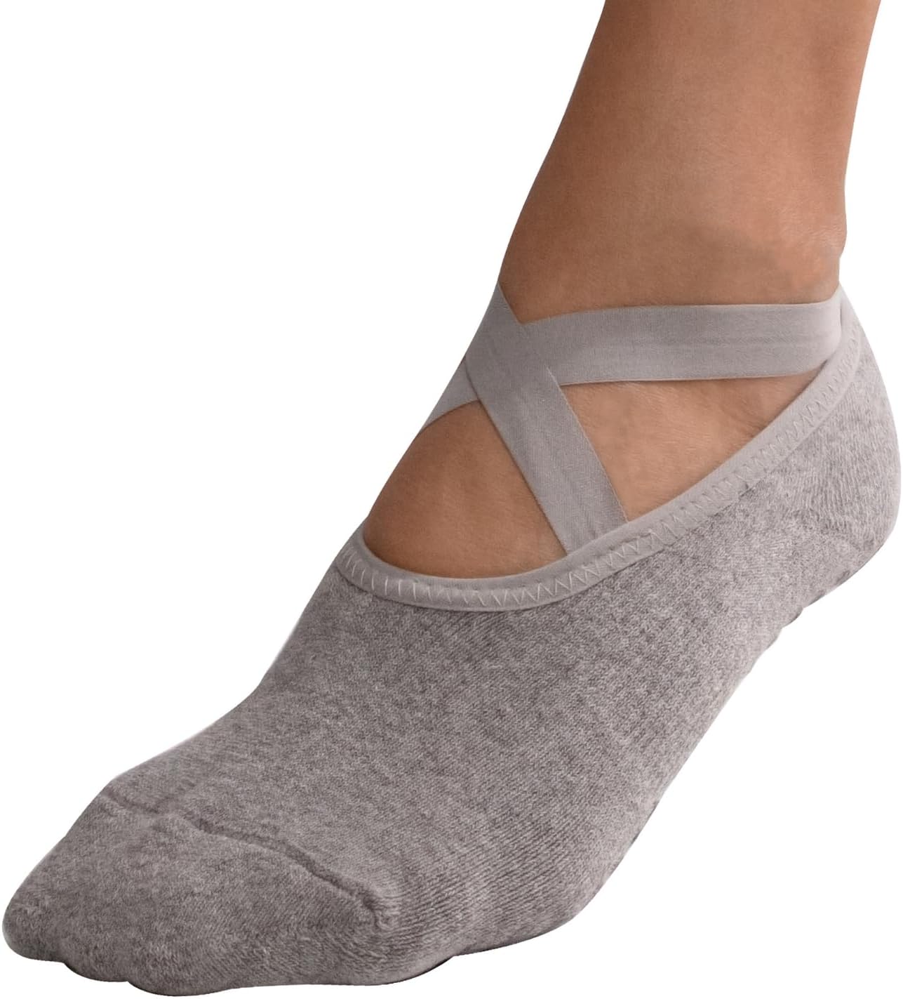Elizabeth Mott Yoga Non-Slip Socks by Wira - No-Slip Grips Socks with Straps | Perfect for Yoga, Ballet, Barre Dance, Pilates