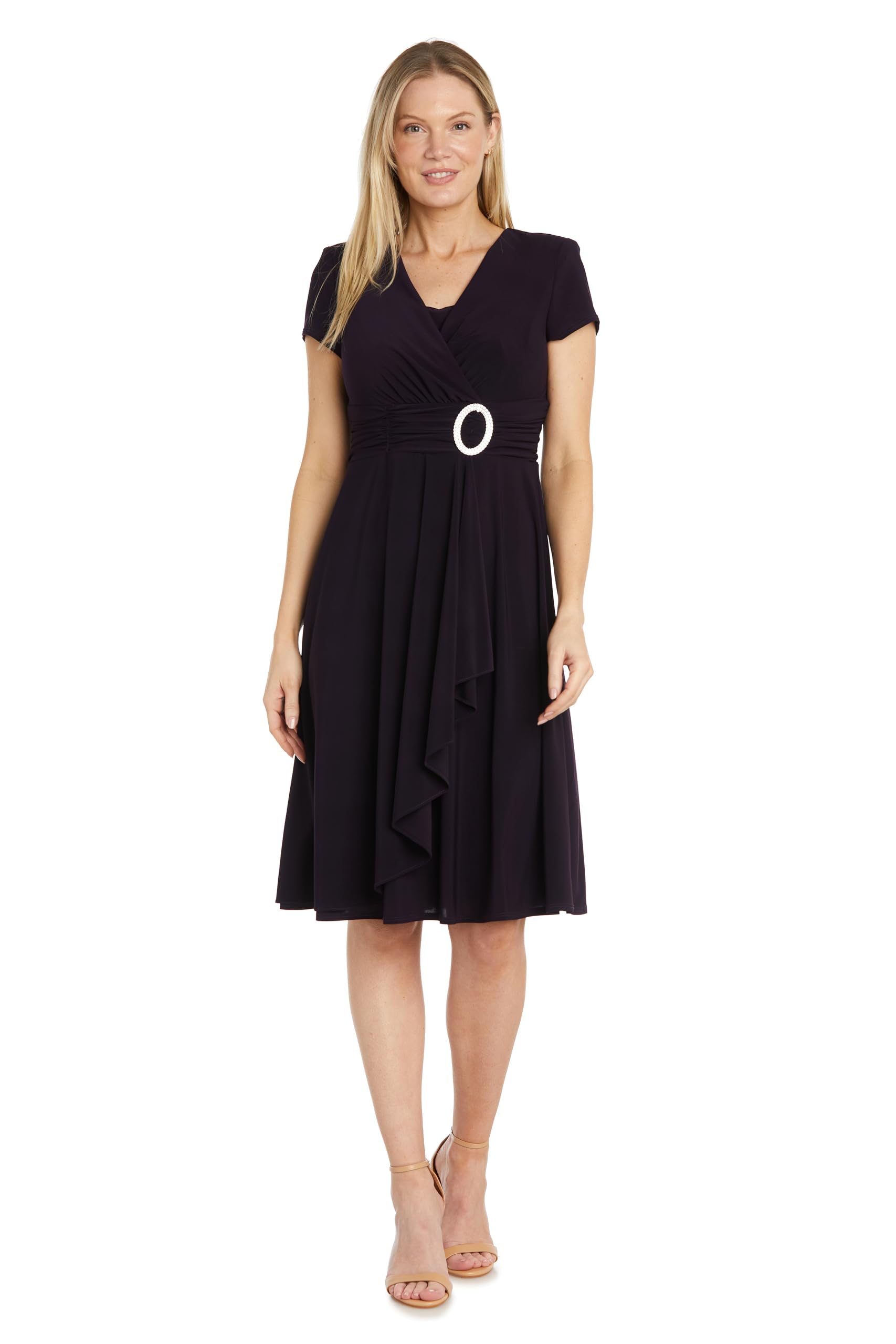 R&M Richards Women's Plus-Size One-Piece Ring Dress Plus