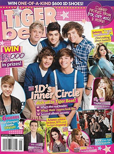 Tiger Beat Magazine - September 2012 - One Direction - Justin Bieber - Selena Gomez - Posters & Pin-Ups Inside