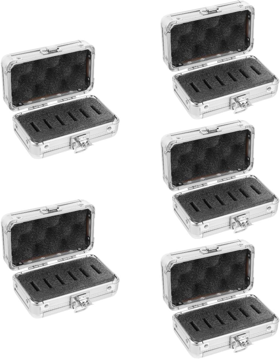 5pcs Box Aluminum Telescope Filter Storage Weatherproof Filter Box Organizer Camera Lenses