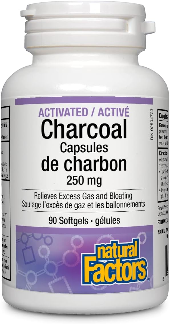 Natural Factors Activated Charcoal Capsules Premium quality, highly