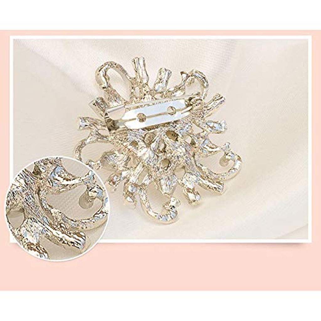 Broche Broche De Perlas Simple Creativo, Broche De Diamantes De Imitación De Cristal, Joyería, Vestido, Bufanda, Chal, Clip