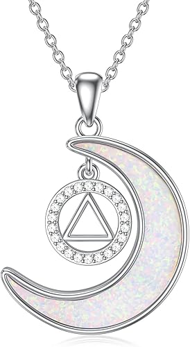 KQF DragonflyHummingbirdHedgehogOwlSobrietyAngel Wings Necklace Sterling Silver Moon Necklace Dragonfly Gifts For Dragonfly Lovers Gifts Wife Mom