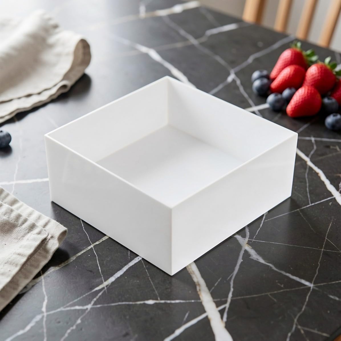 PRETYZOOM 3 Pezzi Alzatina Cubo in Acrilico Bianco 8 9 10 Pollici per