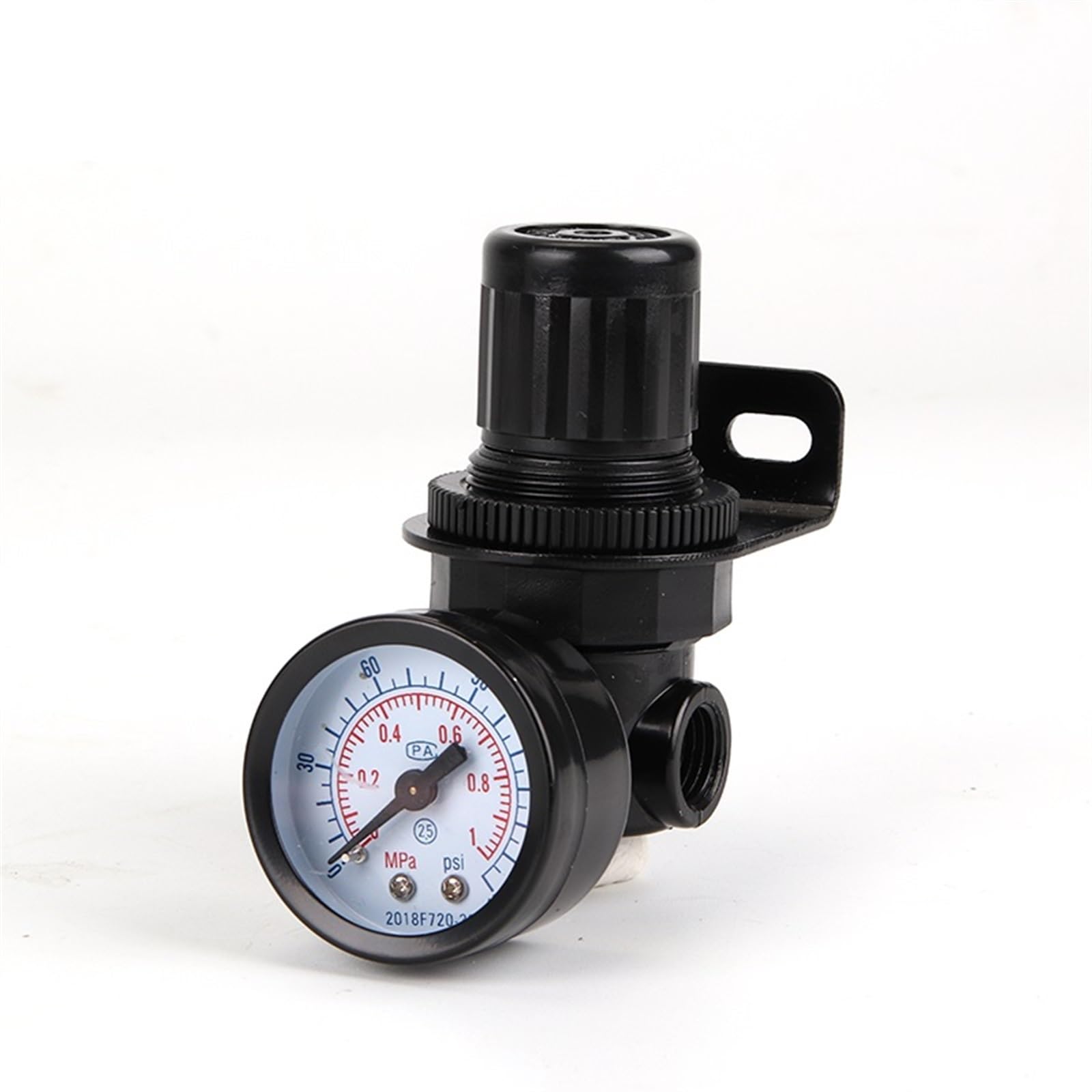 NAR-200-RNKG G1/4 Valvola di regolazione della pressione pneumatica Riduttore R07 Regolatore con manometro e staffa in lega di zinco NAR200 1 pz(NAR200 Gauge Bracket)