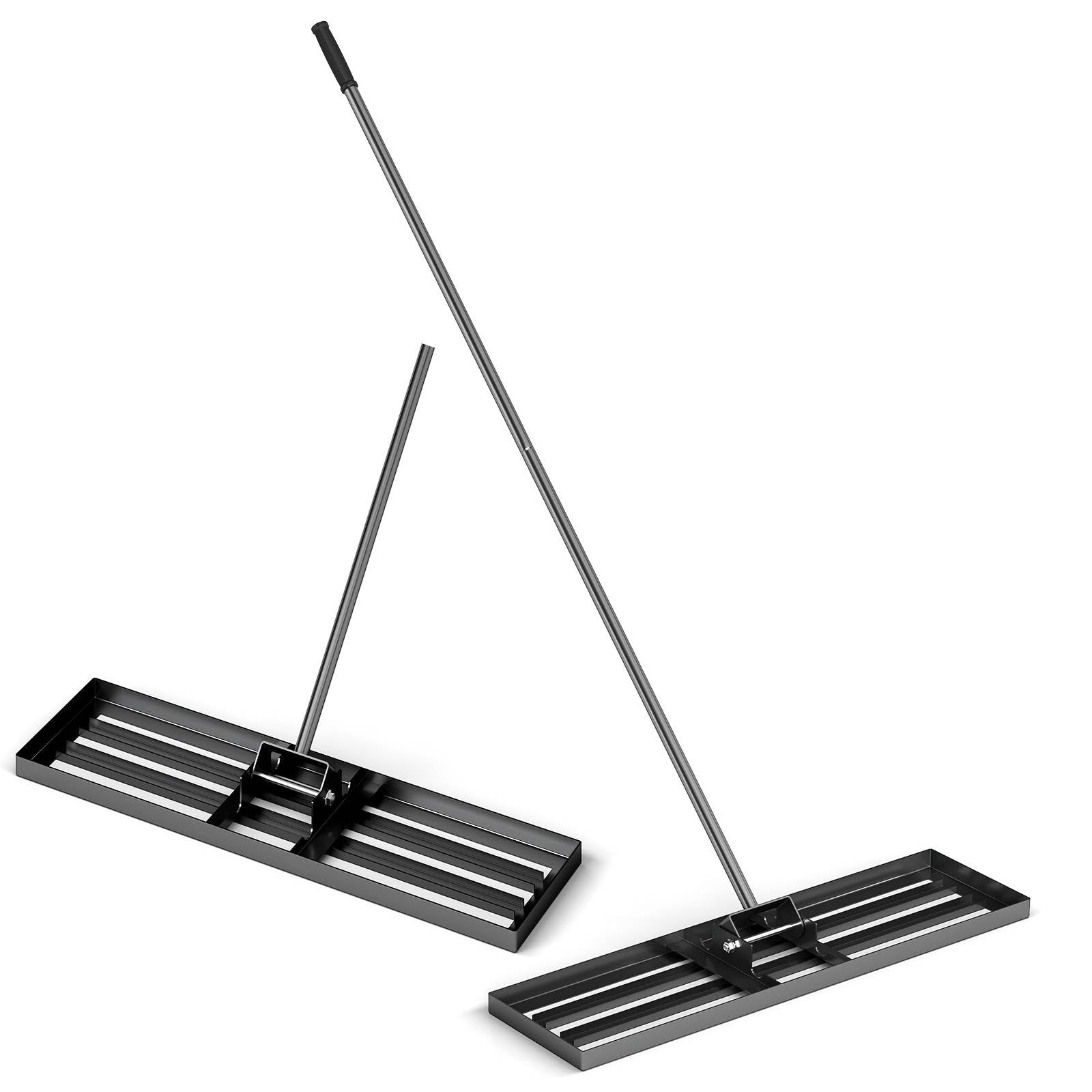 ” x 10” Grabie do wyrównywania trawnika, wytrzymałe metalowe narzędzie do wyrównywania trawnika z 77” ergonomicznym długim uchwytem, narzędzie do poziomowania trawnika, grabie do ogro