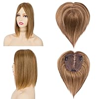 Vista 7 de originea Extensiones de cabello humano 100% Remy con flequillo para mujer, base de seda, con clip, extensiones de cabello para adelgazamiento