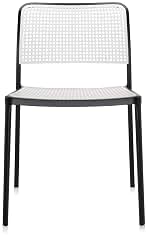 Kartell Audrey - Silla, Estructura Blanca, Sin brazos, Negro