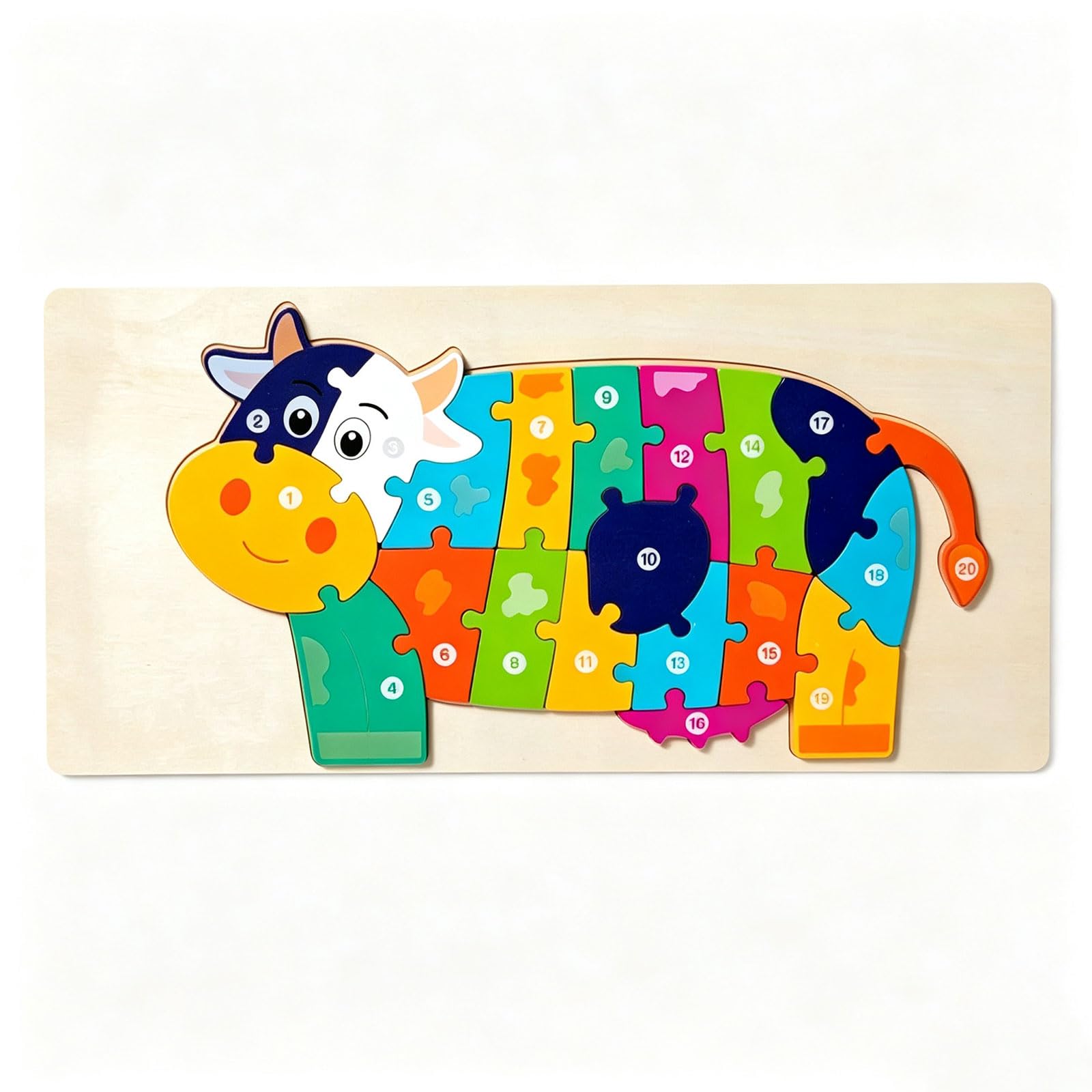 ttnmrc Montessori Wooden Animal Number Jigsaw Puzzle