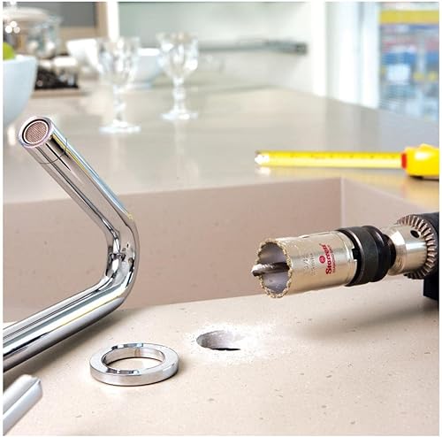 Miniatura 88 de Starrett Sierra de agujero de grano de diamante, ideal para perforar agujeros de diámetro pequeño, diámetro de 4-1/8 pulgadas, profundidad de corte