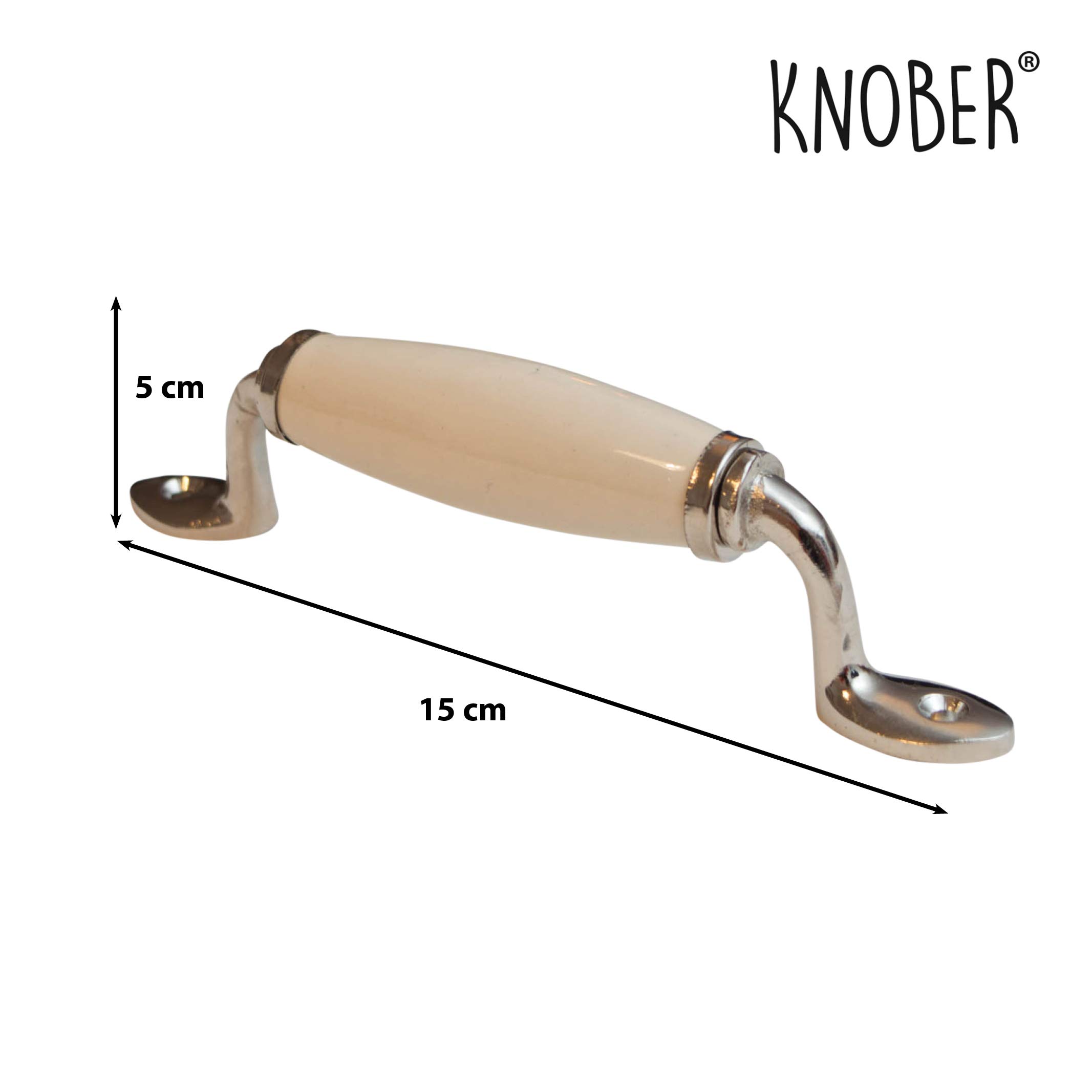 Knober Dekorativer Möbelgriff Schubladengriff Keramik Schrankgriff Shabby Chic Küche (5 X Möbelgriff Set Keramik Schrankgriff grau Shabby Chic Schublade …)