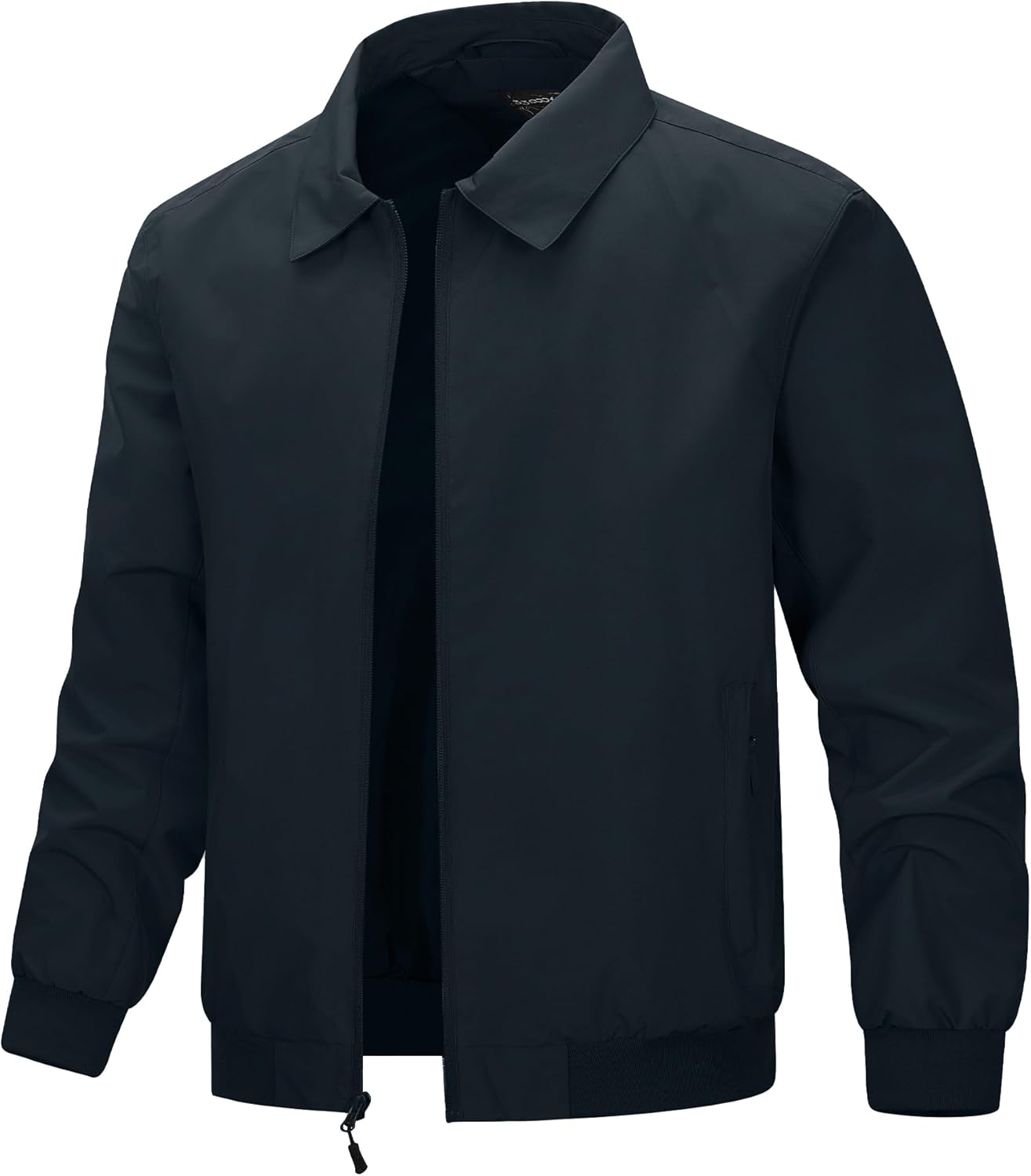 33,000ft Men's Lightweight Jackets Full Zip Up Windbreaker Laydown Collar Light Coat Stylish Casual Golf Jacket with Pockets