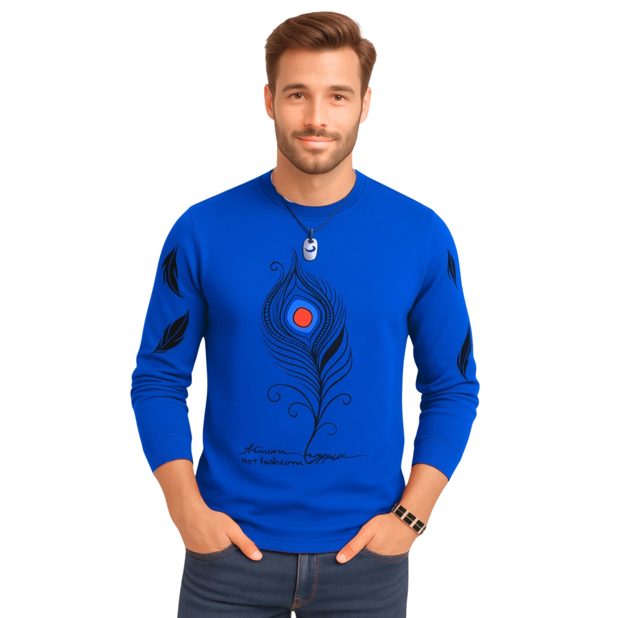 lilbits Men’s Full Sleeve Cotton Blend Printed T-Shirt – Comfortable, Stylish & Perfect for Everyday Wear-picture-39