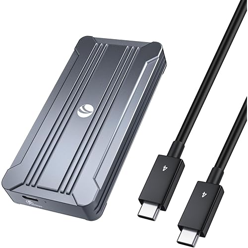 40Gbps NVMe Enclosure,V VCOM M.2 NVMe SSD Enclosure, Aluminum Alloy External NVMe Enclosure Support Size 2280 M&B+M-Key,Compatible with Thunderbolt 3/4,USB4/3.2/3.1/3.0/2.0