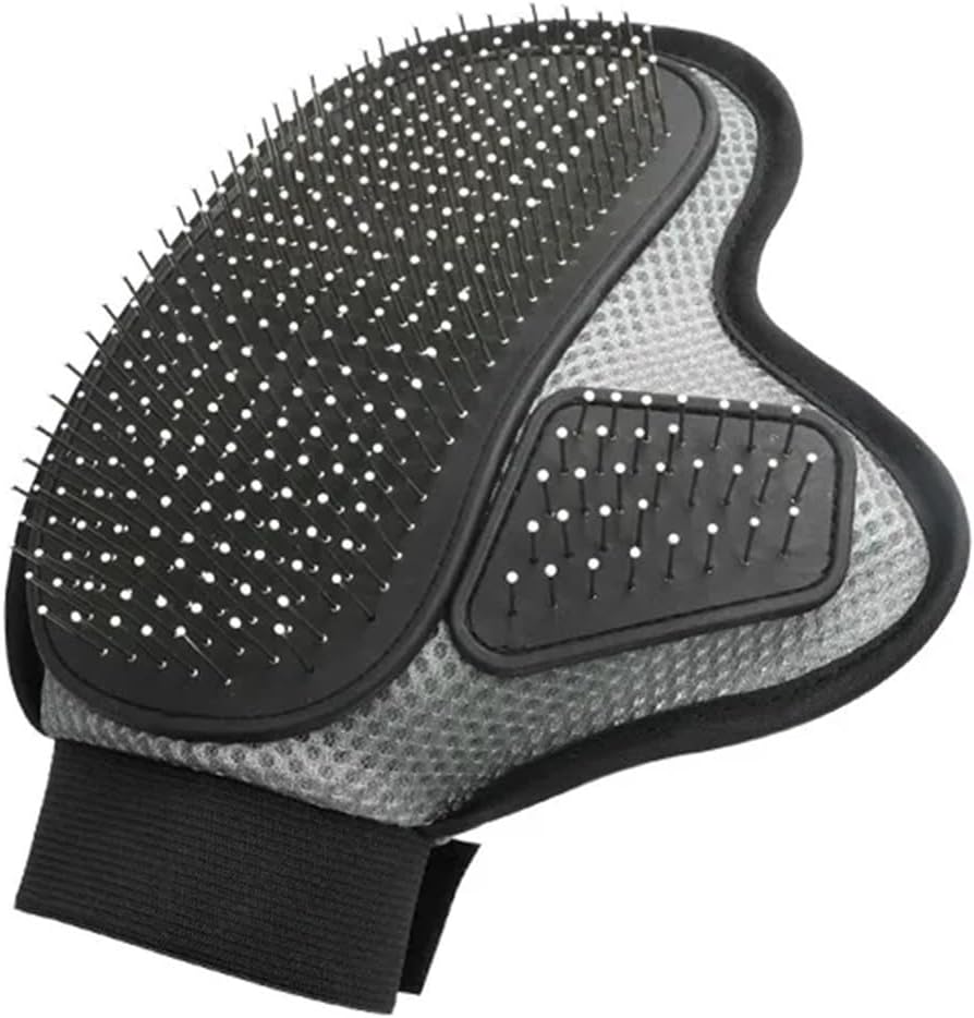 Pet Glove Brush Cat Grooming Cleaning Gloves and Collection Deshedding Remover Massage(Pink)