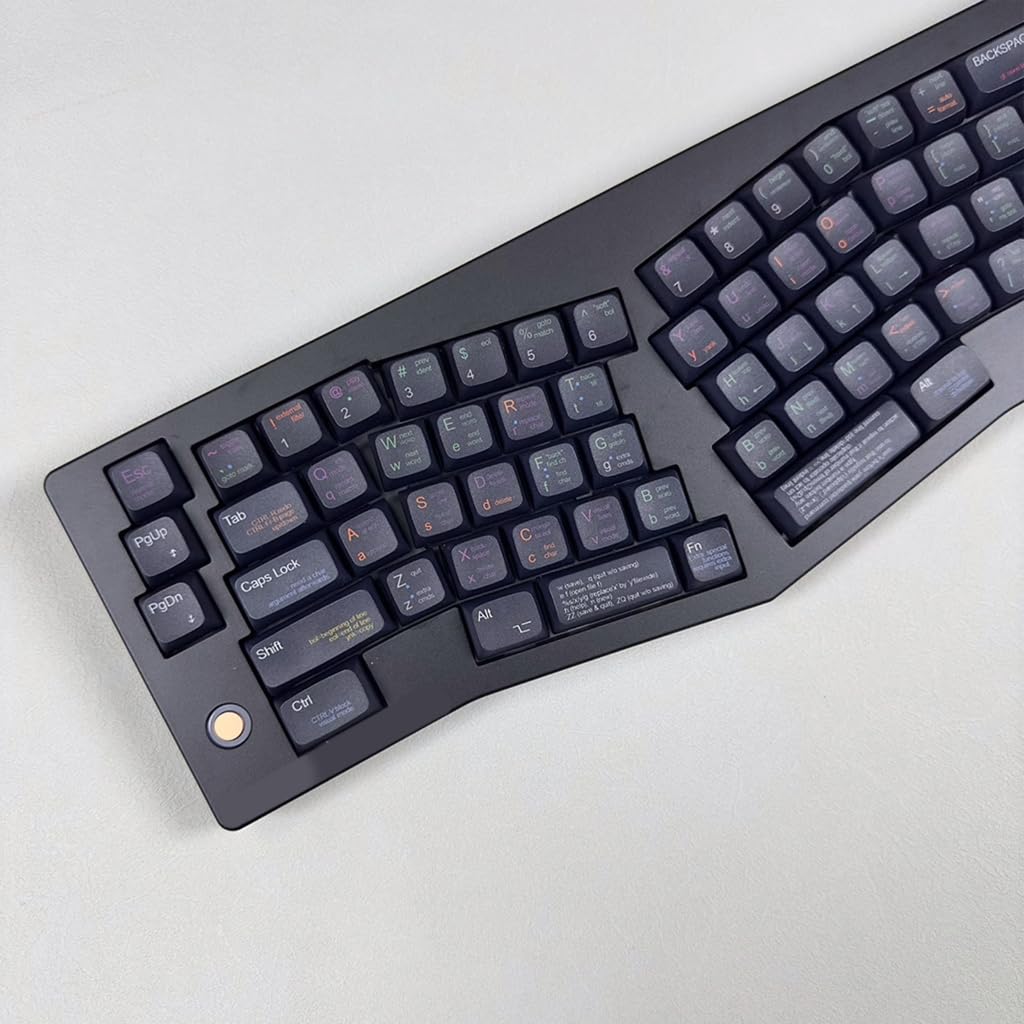 XDA Profile PBT Keycaps Set per programmatori Sublimato a caldo Finitura nera Tastiera Meccanica Keycaps 128PCS