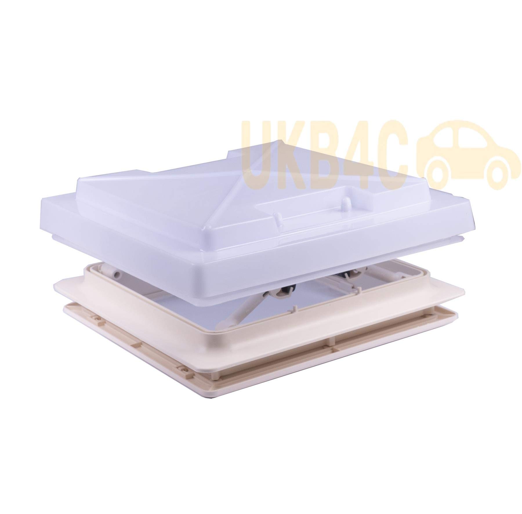 UKB4C 280 x 280mm Roof Sky Light Caravan Motorhome Flynet Ivory Rooflight