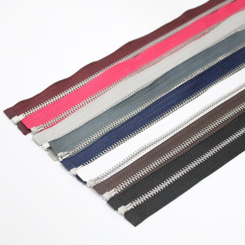 Metal Zippers 8pcs #5 Silver Separating Zippers （50-60-70） (20inches)