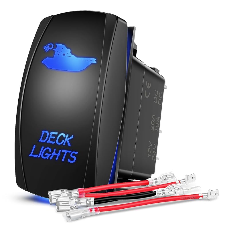 Interruptor Rocker Nilight ON-OFF com LED, 5 pinos para barra de luz – 1 unidade