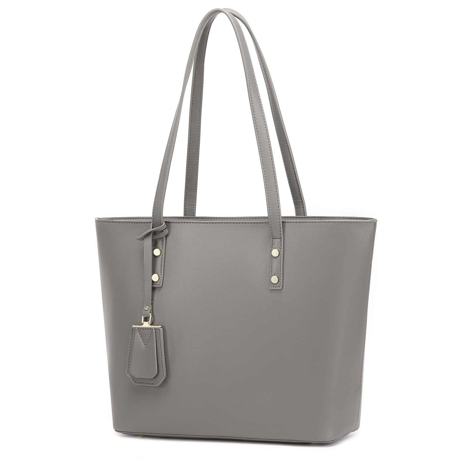 MORGLOVE Damen Handtaschen Weiches Leder Große Tote Taschen Große Kapazität Damen Schule Arbeit Taschen mit Reißverschluss, Schwarz , Minimal
