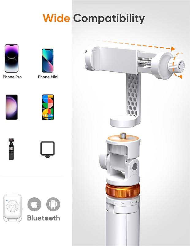 EUCOS 62" Tripod for Phone, Newest Selfie Stick Tripod with Remote