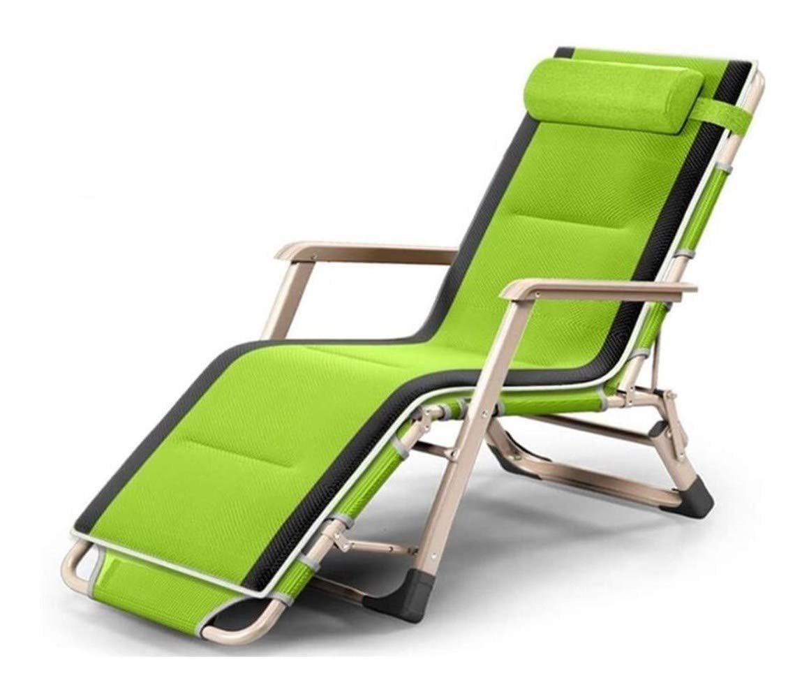 Chaise longue de terrasse pliante pour sieste au bureau et détente au jardin vert