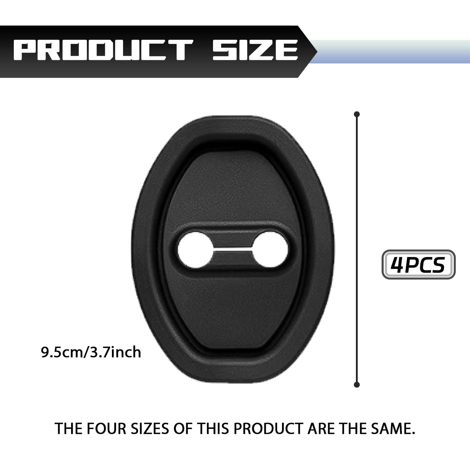 SamWinGear 4PCS Car Door Lock Silicone Cover Sound Dampening Pad Silicone Car Door Latch Lock Cover Strike Protector Universal Latch Guard Slam Stopper Shock Absorber for Interior Auto Gate Latches