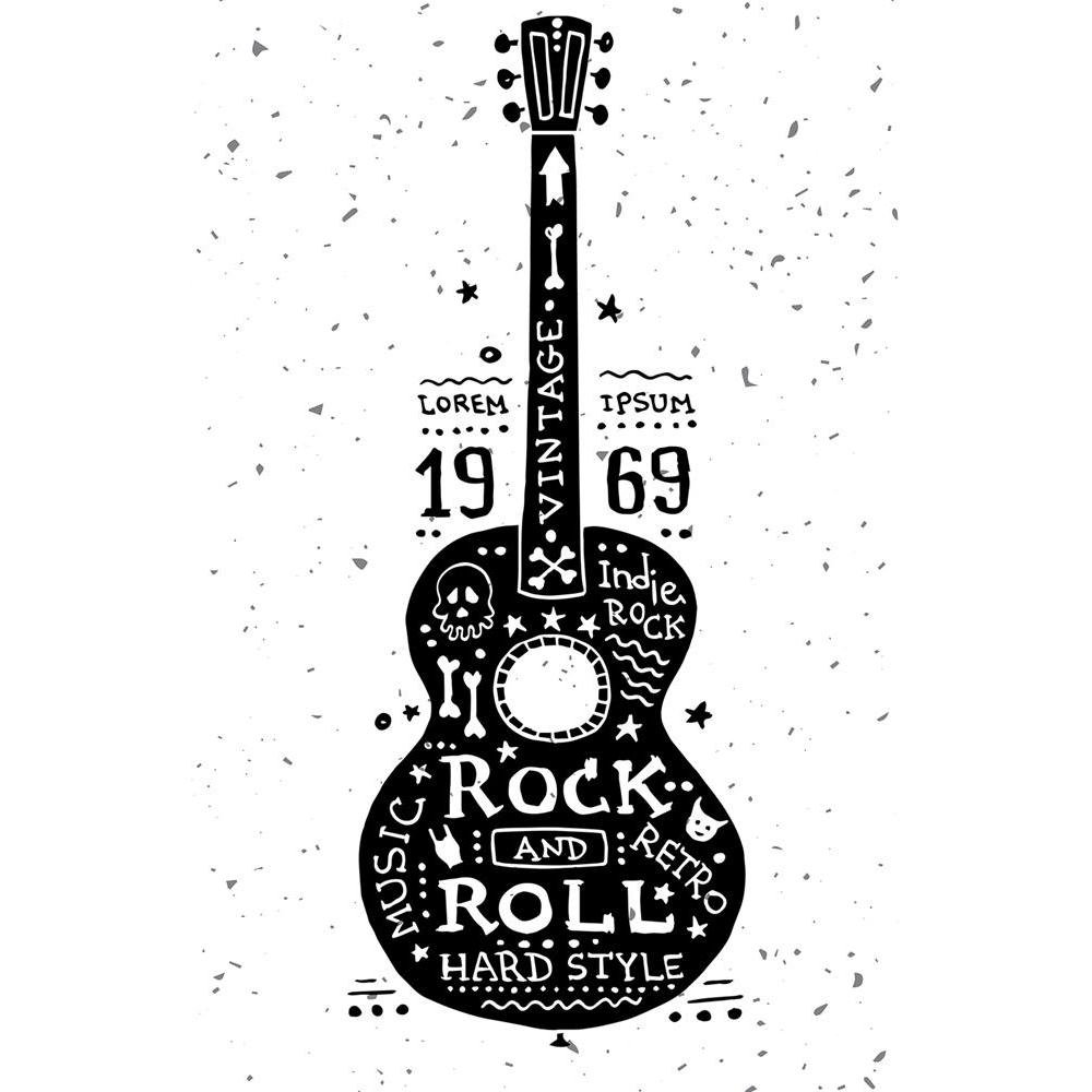 ArtzFolio Vintage Guitar | Unframed Paper Wall Poster | 12 x 18 inch (30 x 46 cms)