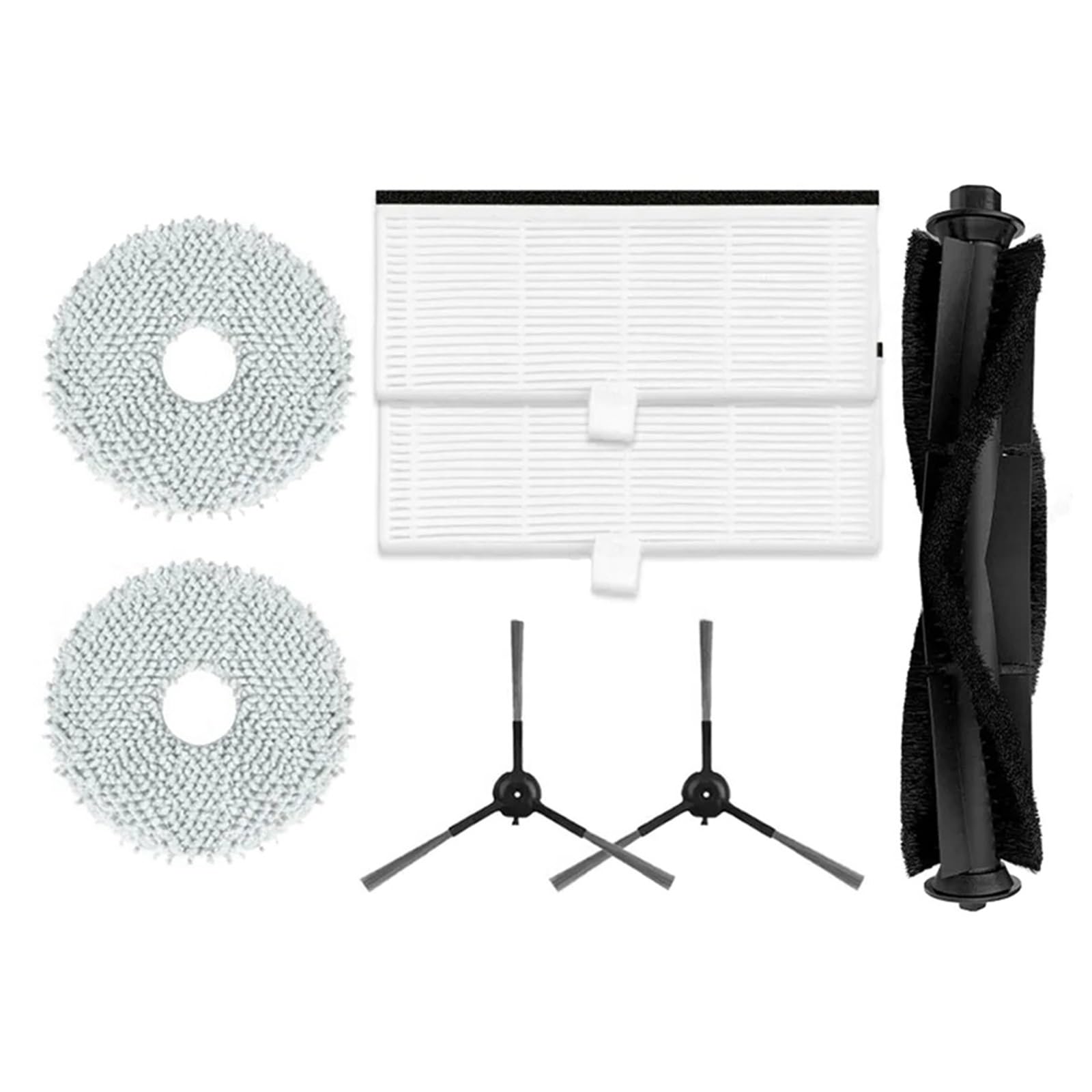EMCFBFJ 7pc Compatible for Proscenic M9 Robot Vacuum Cleaner Replacement Spare Parts Main Side Brush Filter Mop Cloth Dust Bag
