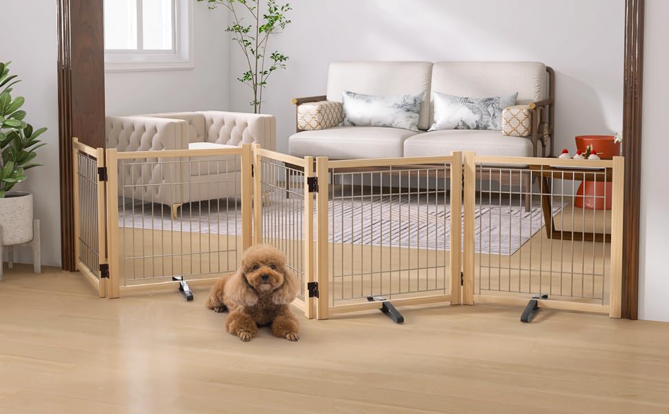 Amazon.co.jp: ペットフェンス 犬 ペットゲート 置くだけ 犬 フェンス