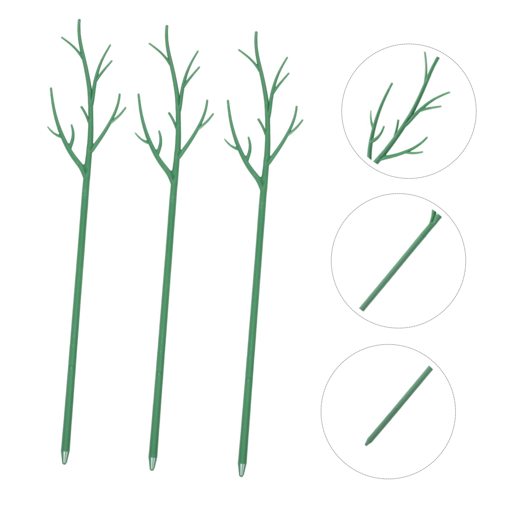 ibasenice Tuteur pour Plantes Grimpantes en Pot Vert 6 Pièces en Plastique