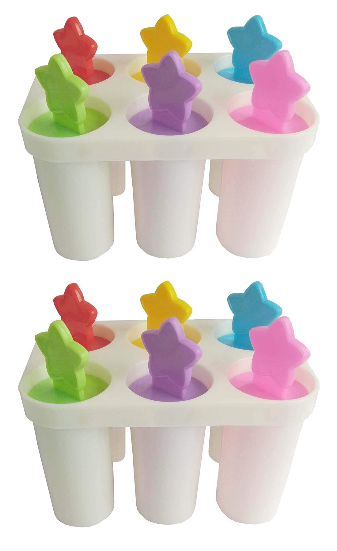 Puthak Manual Ice Cream Maker Plastic Ice Cream Candy Kulfi Maker Mould ice Stick Trays Multicolor Plastic Ice Cube Tray (Pack of 2)- PTHK-7061-image-27