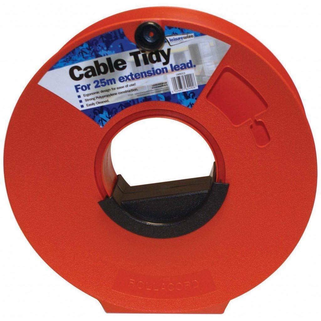 Leisurewize LWACC3 Cable Tidy Reel 25m Mains Hook Up Lead Extension Caravan Motorhome Wire Storage Camping Home