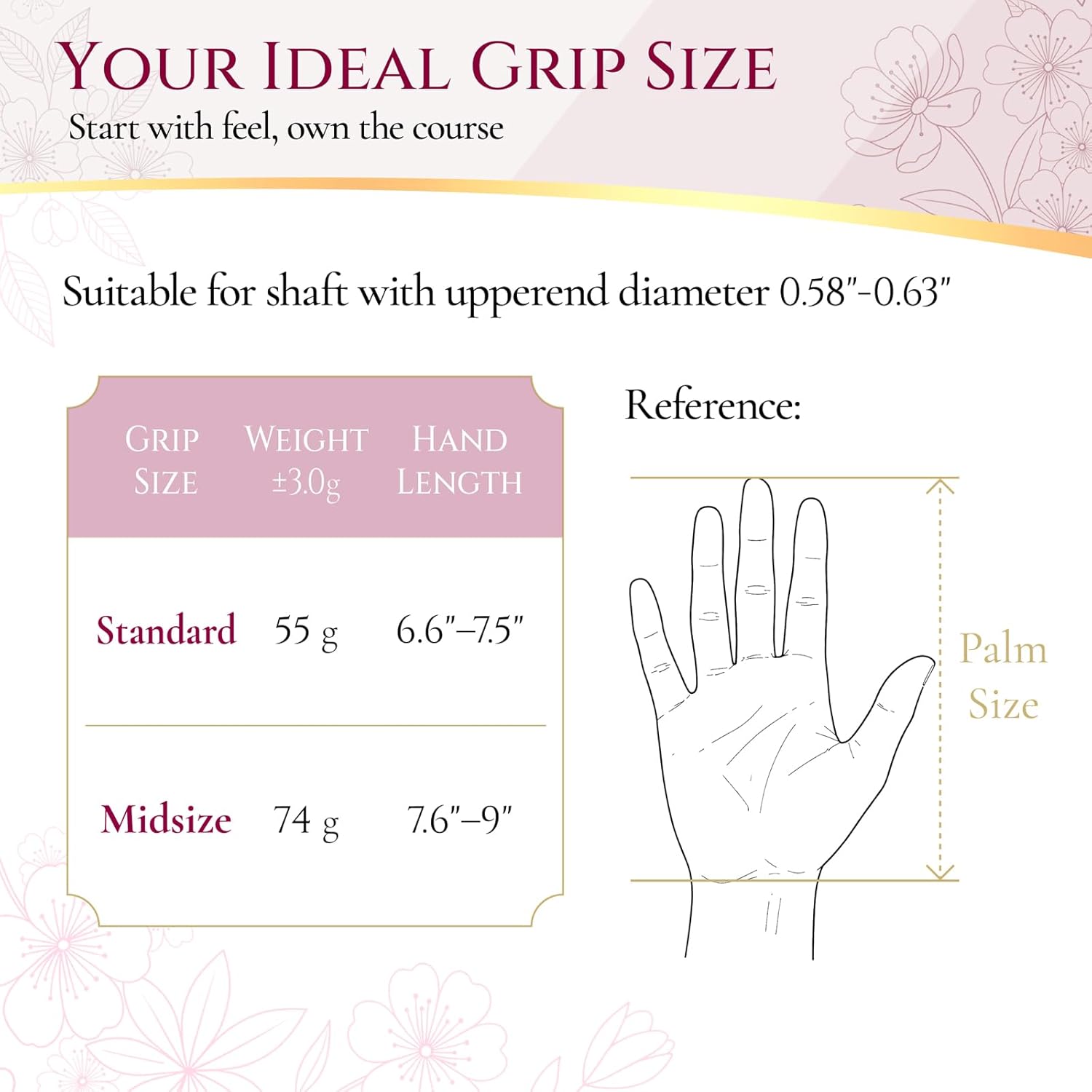 SAPLIZE Women’s Exclusive Golf Grips | Optimized Taper Design | Elegant Solid Color Series | Soft, Comfortable & Shock-Absorbing | Standard & Midsize, 13 Pack Golf Club Grip Kit for Women, Men & Juniors, CC02 Series