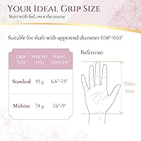 Vista 6 de SAPLIZE Puños de golf exclusivos para mujer, diseño cónico optimizado, elegante serie de colores sólidos, suaves, cómodos y absorbentes de golpes