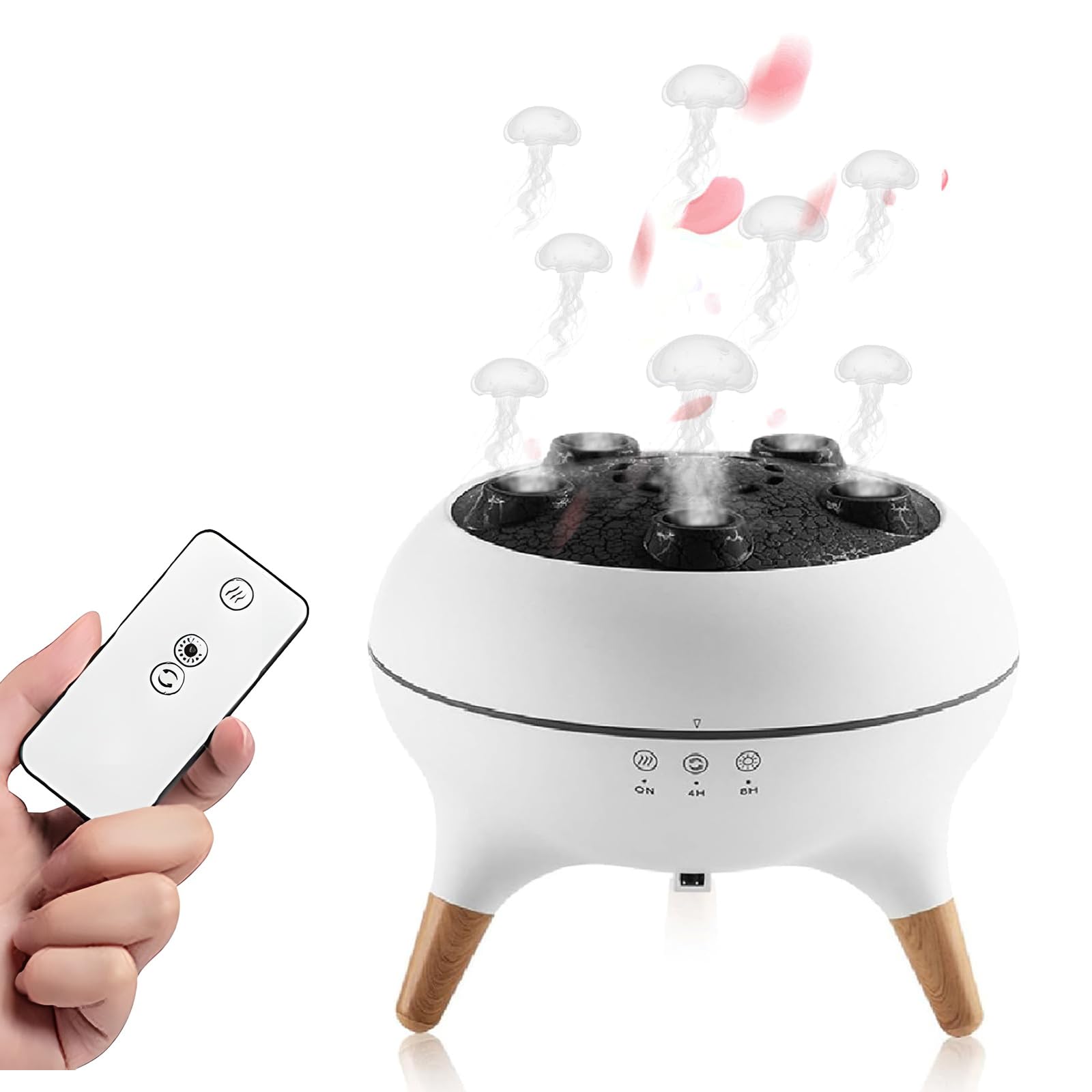 Jellyfish Diffuser,silent Jellyfish Essential Oil Cool Mist Humidifier with Remote, 7-Colour Led Lights, Aromatherapy Diffuser