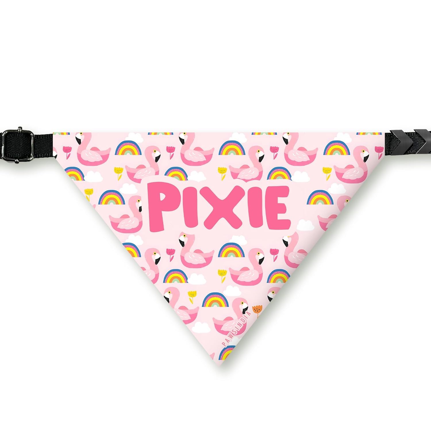 PawsIndia Dog Bandana with Collar Small Medium Large Dogs& Cats 100% Adjustable with Buckle Stretchable Fabric Rainbow-Swan (B0CSW4RKS6) Amazon Price History, Amazon Price Tracker