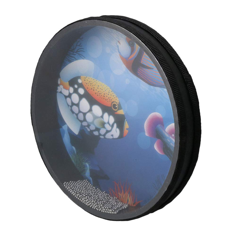 Tambour océanique 253 mm - Instrument de percussion à la main - Vague - Son de mer - Avec patin de poisson