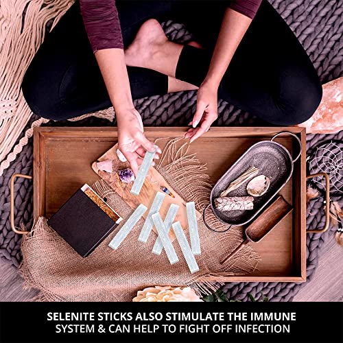 Himalayan Glow Wbm Selenite Crystal Sticks - 2 Lbs Crystals And Healing Stones Tourmaline Crystal Reiki, Chakra Stone #TOP7