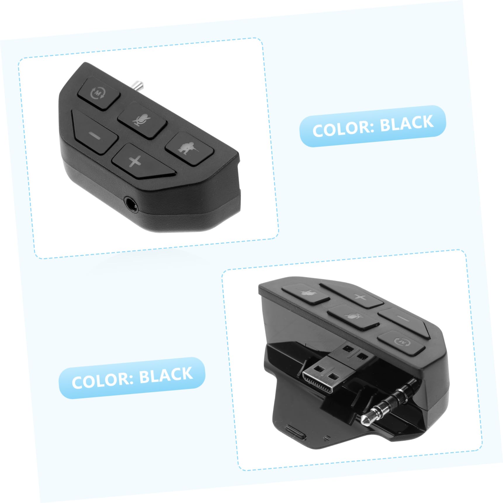 1 Adaptador De Auriculares Estéreo para Auriculares De Material Abs Diseño Liviano Portátil para Juegos Color Aleatorio