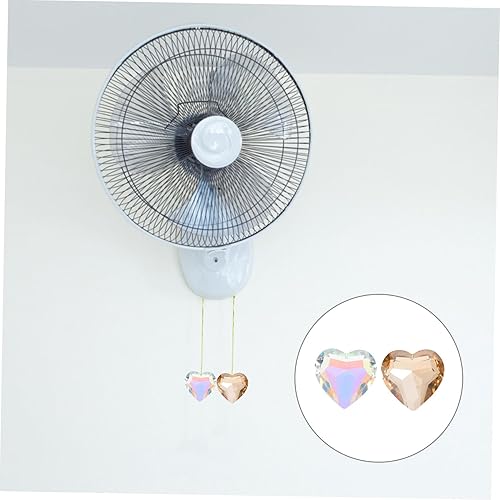 Miniatura 7 de DOITOOL 2 piezas de luz de ventilador de cuerda de chacra colgantes de cristal bola de cristal prisma atrapador de sol ventilador de techo tira de