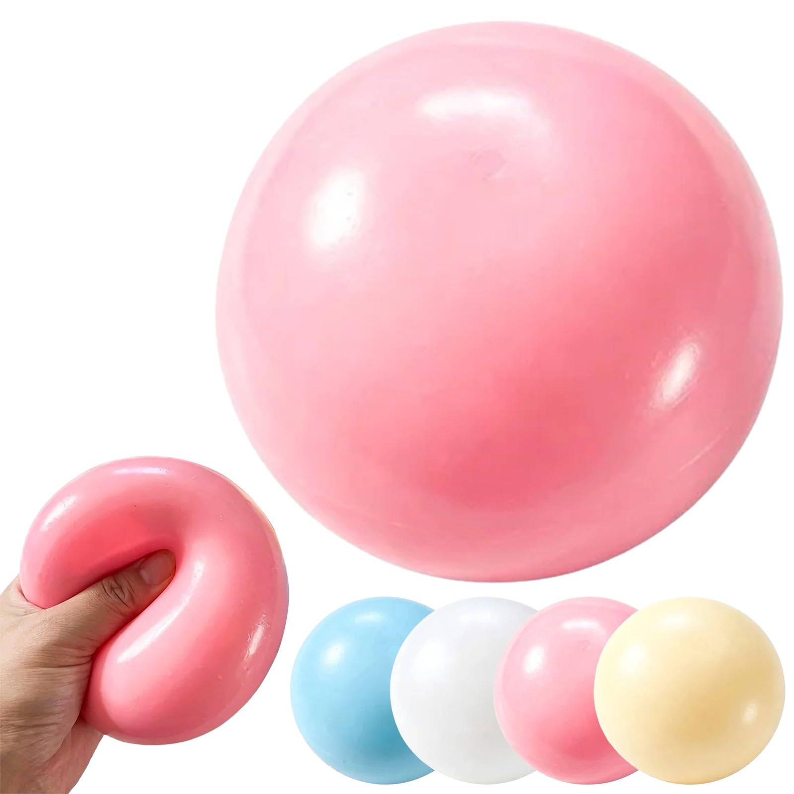Squishy Stress Ball, Squeeze Realistic Design Anxiety Relief Tool, Pink, Small