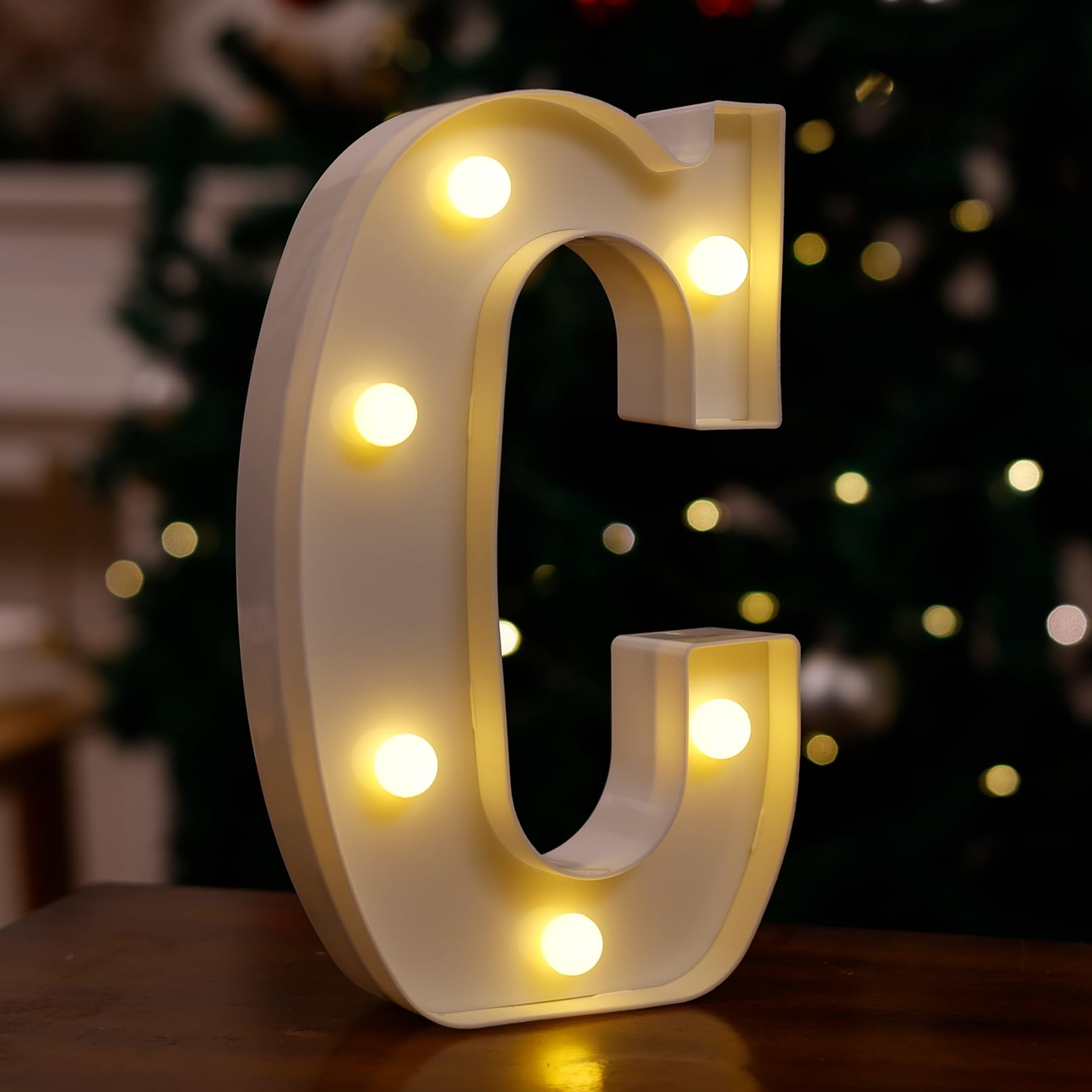 LED Marquee Sign Light Up Letters, Alphabet Light Up Letters Sign, Battery Powered LED Letter Lights for Night Light, Wedding, Birthday, Party, Christmas or Home Decor (Letter C)