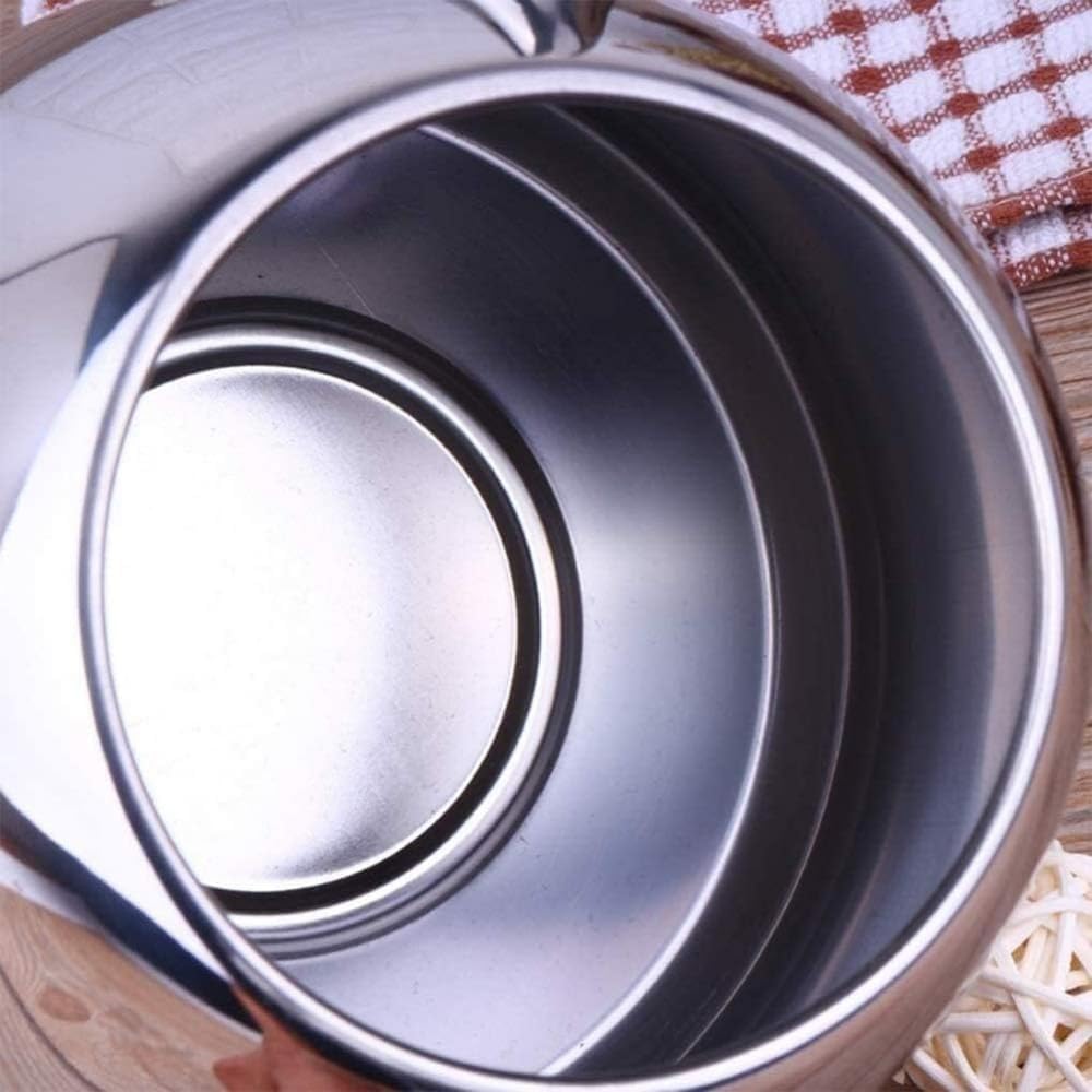 Tetera de acero inoxidable 304 de 1,2 l con silbato superior con mango ergonómico, ideal para cocina y camping