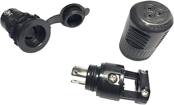 LucaSng Marine Waterproof Plug & Receptacle Set 12/24/36V Replacement
