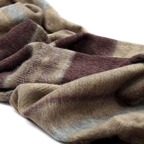 Miniatura 32 de Manta de lana de alpaca, diseño cherokee para cama, sofá, manta suave y cálida de lana de alpaca peruana, 72 x 60 pulgadas