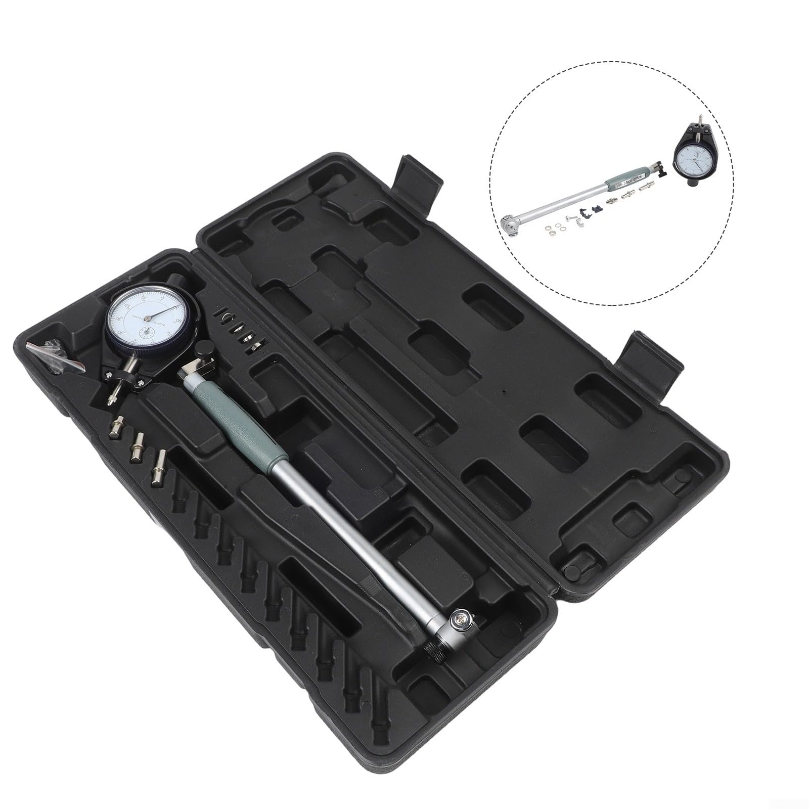 Strumento di misurazione del diametro interno di precisione di 0,01 mm, con kit di 12 sonde in acciaio inossidabile (35-50 mm)