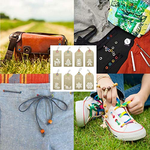 R Reifeng 500 Sets Grommet Kit,Metal Grommets Eyelets Buckle Kit Diy Installation Tools With Shoes Clothes Leather Crafts, Colorful,3/16 Inch #TOP1